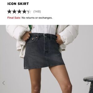Levi’s Icon Black Denim Skirt